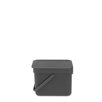 BRABANTIA atkritumu tvertne Sort & Go, 6 l, grey (109720)