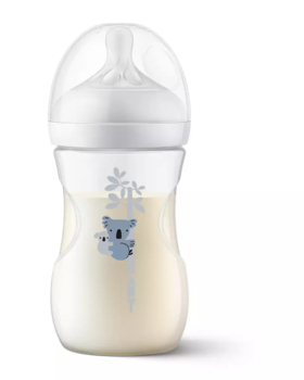 Philips Avent Natural Response barošanas pudelīte Koala 260 ml, vidējas plūsmas knupītis, 1m+ (SCY903/67)