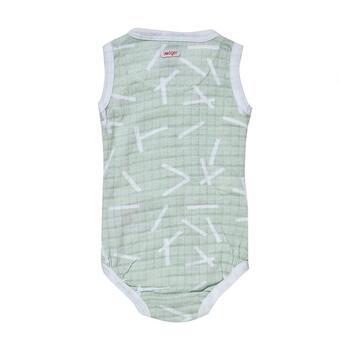 Lodger Romper Sprinkle kokvilnas bodijs bez piedurknēm,Leaf, 68 cm (RF 070_68)