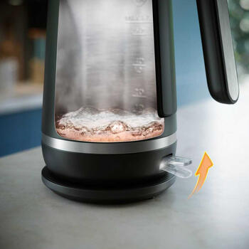 PHILIPS Double Walled Kettle 7000. sērijas tējkanna, 1.7L, melna (HD9396/90)
