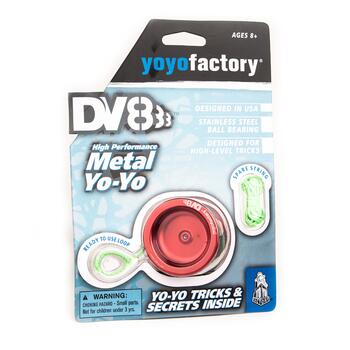 YoYoFactory YO-YO METAL DV888 rotaļlieta iesācējiem un profesionāļiem, sarkans (YO 027)