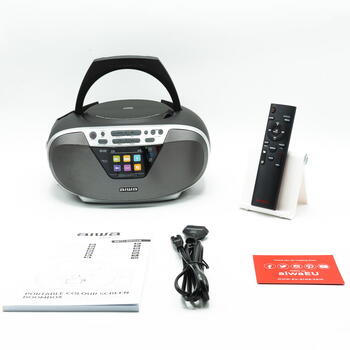 AIWA boombox sistēma ar bluetooth un TFT-LCD displeju, pelēks (BBTU-500DAB/SL)