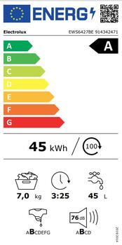 Electrolux veļas mazg.mašīna (front.ielāde), 600.sērija „SensiCare“, 7 kg, balta (EWS6327DE)