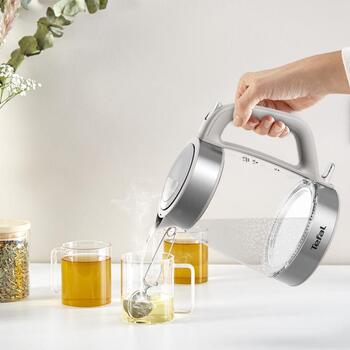 TEFAL tējkanna 1.7 l, sudraba/caurspīdīga (KI605B30)