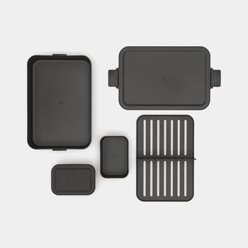 BRABANTIA Make & Take pusdienu kārba, bento, dark grey (203480)