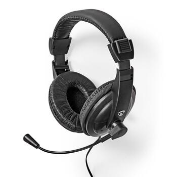Nedis On-ear austiņas ar mikrofonu, melnas (CHST210BK)