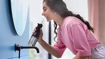 Sonicare Cordless Power Flosser 3000 mutes dobuma irrigators, melns (HX3826/33)