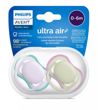 Philips Avent māneklītis Ultra Air Neutral, 0-6M (2 gab), meitenēm (SCF085/24)