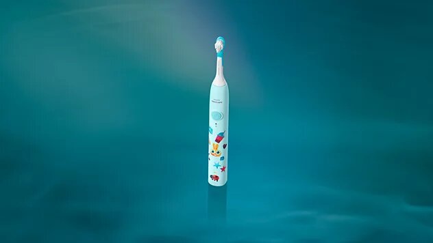 Sonicare zobu birste bērniem, zilganzaļa (HX6500/23)