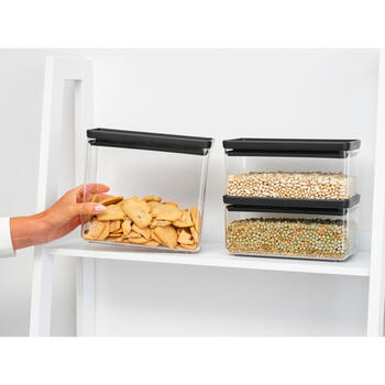 BRABANTIA uzglabāšanas kārbu komplekts Tasty+, 3 gab.,  Dark Grey (230783)