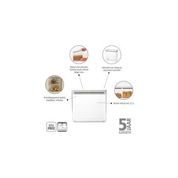 BRABANTIA uzglabāšanas kārba Tasty+, 3.5  L, Light Grey (230622)