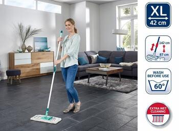 LEIFHEIT Grīdas birste ar teleskopisku kātu Profi XL cotton plus 42cm (1055023)