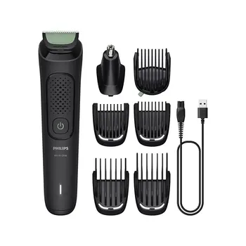 PHILIPS Multigroom series 3000 trimmeris (7-in-1), melns ar zaļu, 0,5–16 mm (MG3930/15)