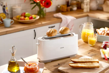 PHILIPS Daily Collection Tosteris, 830W, balts (HD2590/00)