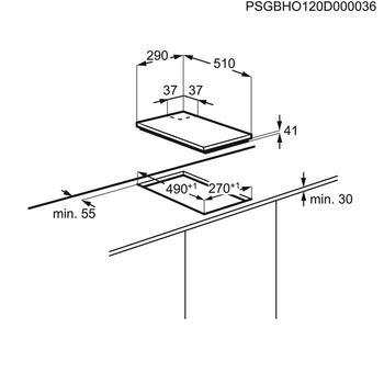 Electrolux gāzes plīts virsma (EGG3322NVX)