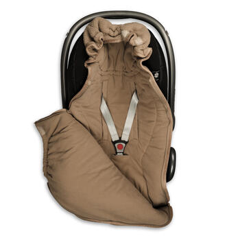 Lodger Mini BunkerTeddy vissezonas guļammaiss autokrēsliņiem, Beige (BKM 630)