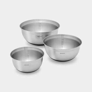 BRABANTIA putošanas bļodu komplekts 3gb, matt steel/black (363900)