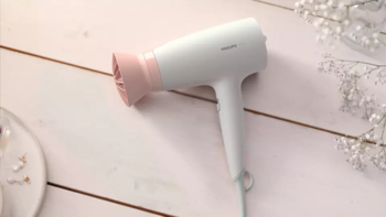 PHILIPS matu fēns, 1600 W, balts/rozā (BHD300/00)