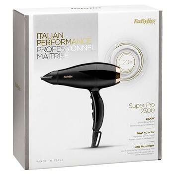 BaByliss Super Pro profesionāls matu fēns, 2300W, melns (6714E)