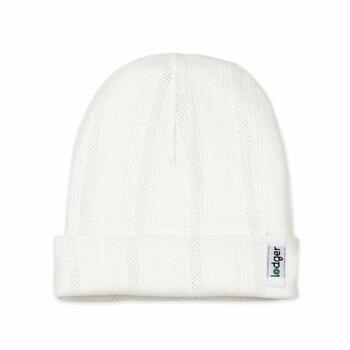 Lodger Beanie Pointelle bērnu cepurīte, Cream, 0-6 mēn. (BEP 112_0-6)