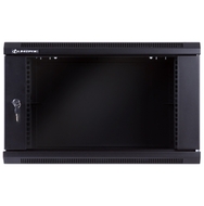 3/6U 19" ST ANTRACITE Metāla skapis ar stikla durvīm 540x400x180 (010544)