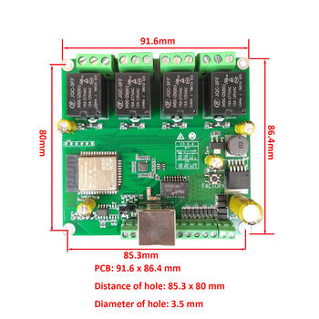 DT-R004 ~ IP/WIFI 4-х канальная релейная плата для NVR видеорегистраторов (012457)