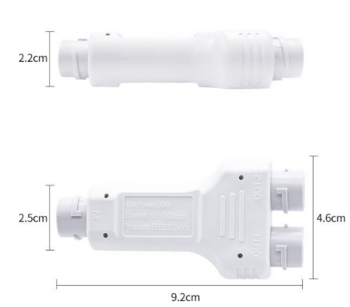 SH-POE-012-O ~ Ārējais PoE atkārtotājs ar 1 ieeju un 2 izejām 802.3af/at 30W (013056)
