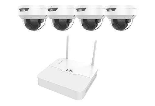 UNV 2MP 4-канальный WiFi комплект видеонаблюдения (NVR + 4 купольные камеры) (010596)