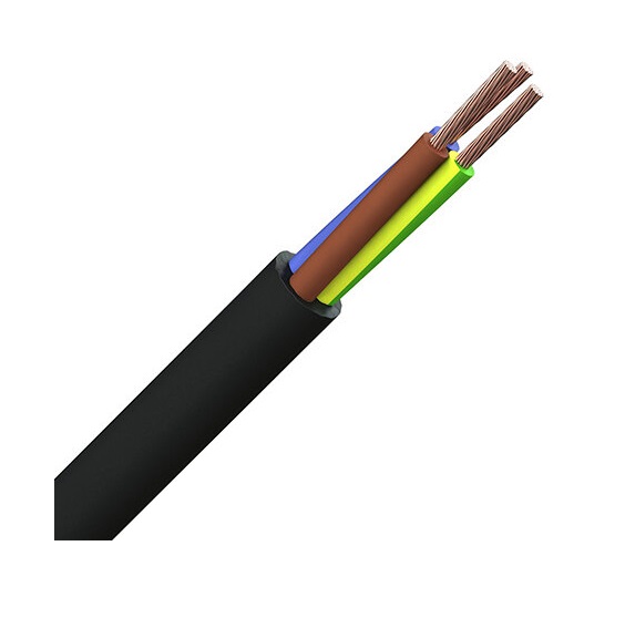 Elektrības kabelis melns 3x0.75 H03VV-F (008508)