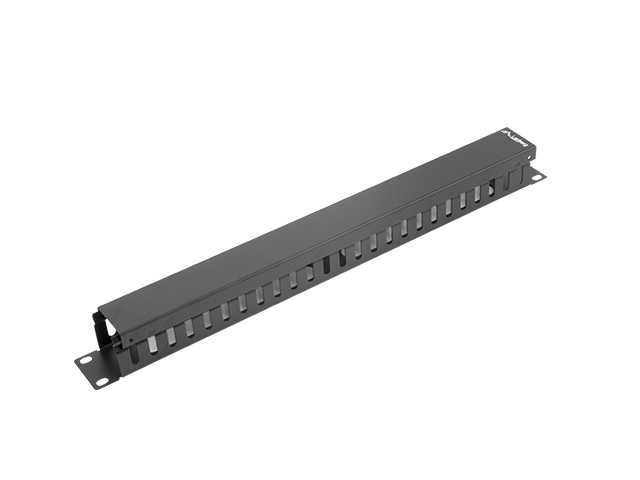 Rack 19" 1U kabeļu organizators MELNS (010378)