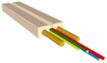 Optiskais kabelis OPK-I-DRPM-2(2x0.25)FFTH-A1-WH SINGLEMODE G.657.A1 FR-LSHF  Optical fiber, Halogen free FRP (008901)