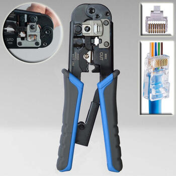 Apspiežamās knaibles PRO EZ-RJ45, RJ-12, RJ-11 un EASY konektoriem (010990)