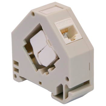 KS6A-UTP-TL180-DIN ~ UTP Cat6A KEYSTONE ar DIN-Rail adapteri (012848)