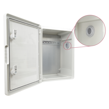 Poliestera skapis IP65 400x300x170mm DIN sliede (011570)