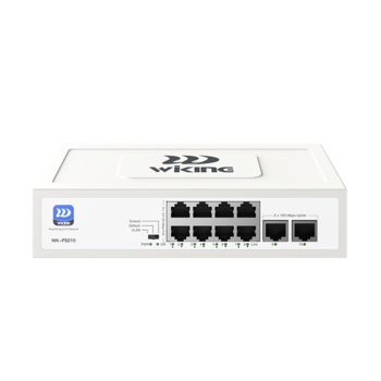 WK-PS210 V2 ~ PoE switch komutators 8FE(PoE)+2FE(Uplink) (012343)