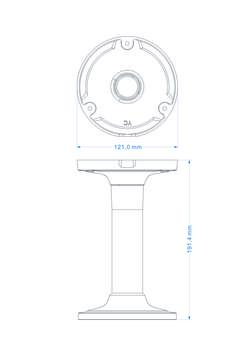PR-CB12 ~ Потолочный кронштейн 121 x 191.4мм (010934)