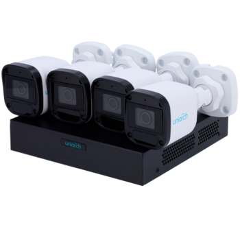 Uniarch 2MP комплект IP видеонаблюдения с PoE (NVR 8 каналов + 4 bullet камеры) (012691)