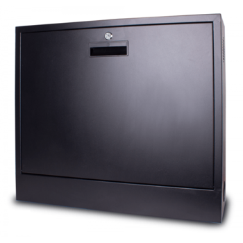 Komutācijas sienas skapis CCTV 19"- 2U 580x500x130mm MELNS (011336)