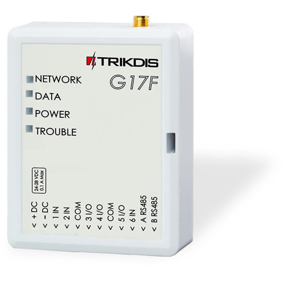 G17F ~ Trikdis LTE autonomais apsardzes komunikators ar antenu 3 IN + 3 I/O RS485 (INIM SmartLink) (010600)