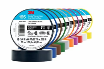 3M Temflex™ 165 Виниловая изоляционная лента 15мм x 10м x 0.15мм (Синяя) (011320)