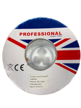 Ekranēts ugunsizturīgs kabelis ugunsdrošības sistēmām UK PROFESSIONAL 1x2x0.8+0.8mm JE-H(st)H (FE180/E30) (012710)