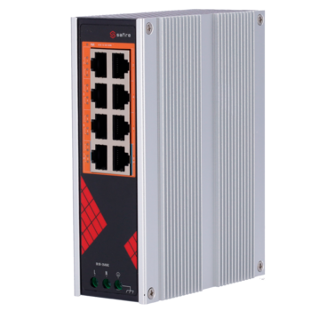 SF-SWI08HIPOE-G-AC-130-DIN ~ Safire industriāls DIN-Rail PoE switch komutators 8GE(PoE) (6xPoE+ 2xHi-PoE) 130W (012579)