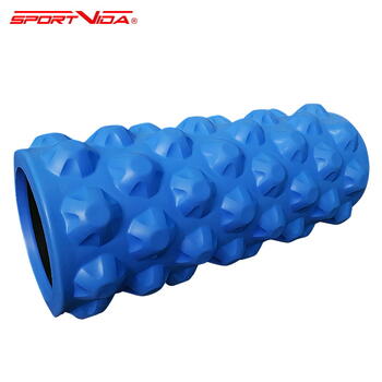 SportVida EVA Валик для фитнеса - массажный ролик (33cm длинна / 14cm диаметр) Синий (SV-HK0171)