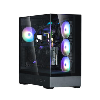 Zalman P40 Prism Black, ARGB Fan x1