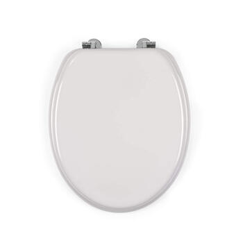 Beldray LA032355PGRY Wooden Toilet Seat, White