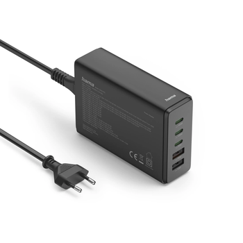 Hama 00201978 Charging Station With 3xUSB-C/2xUSB-A 140 W Black