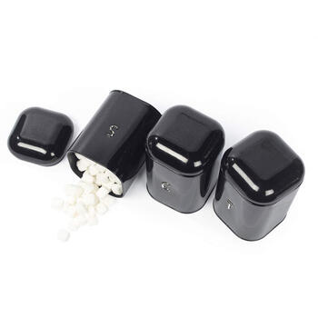Salter BW14045B Boston 4-Piece Countertop Set, Black