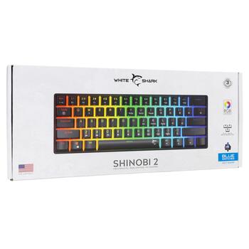 White Shark GK-004121 Shinobi-2 Blue Switch, Black US