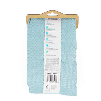 Beldray LA035655FAS Waffle Design Shower Curtain - Blue