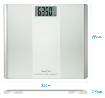Salter 9009 WFEU12 Ultimate Accuracy Electronic Bathroom Scales, White